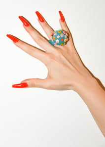 May Flowers Spring Ring in Turquoise